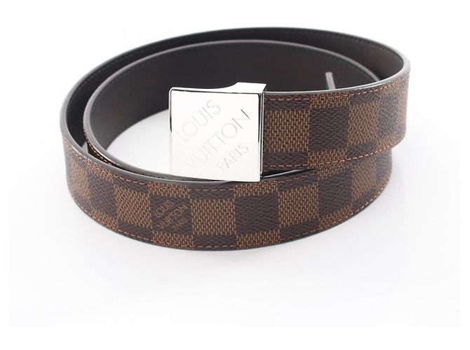 Cinturón Louis Vuitton Damier Ebene Standard Castaño