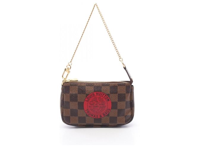 Louis Vuitton Mini Pochette Accessoires Marron Rouge