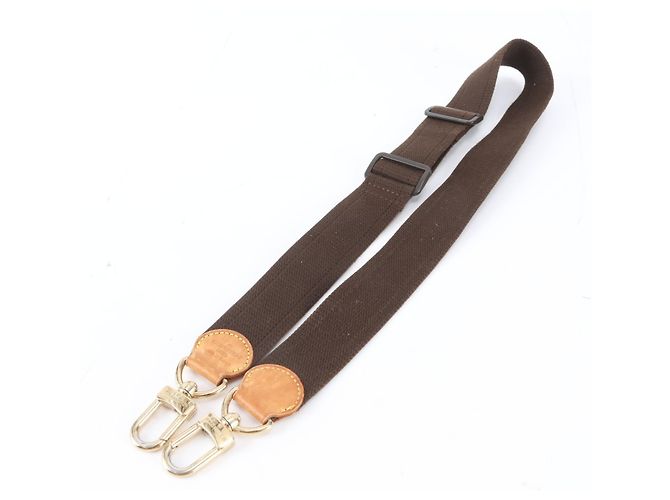 Tracolla in tela e pelle Louis Vuitton Marrone