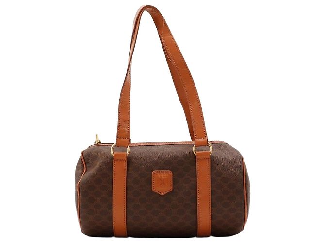 Céline Celine Macadam Monogram Boston Tasche Braun Monogramm