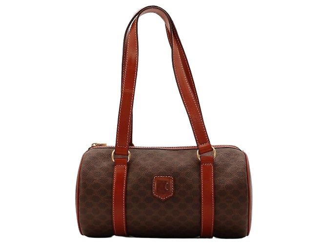 Céline Celine Bolsa Boston Monogram Marrom