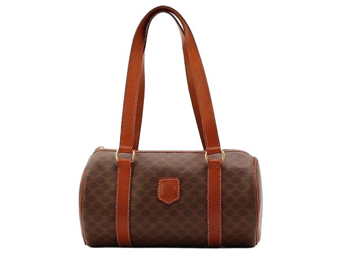 Céline Celine Borsa Boston Monogram Macadam Marrone Monogramma 