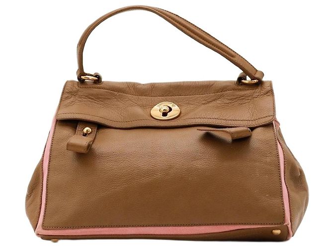 Yves Saint Laurent Muse Two Handtasche Braun Pink 