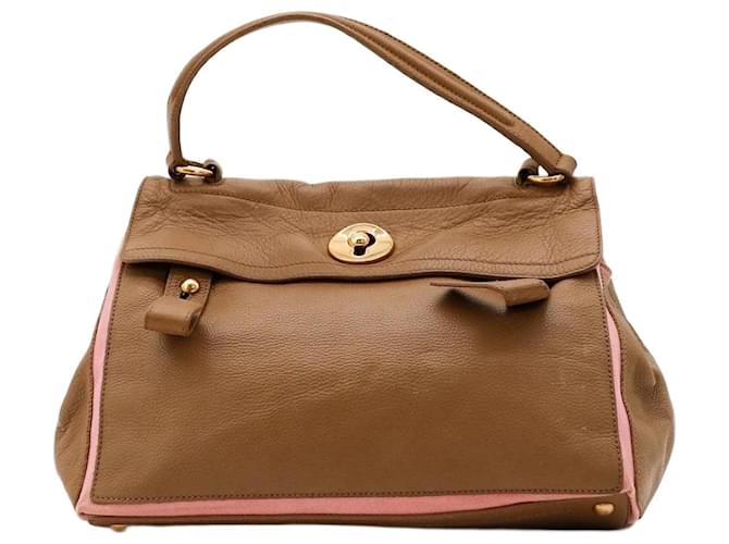 Yves Saint Laurent Bolso de mano Muse Two Castaño Rosa 