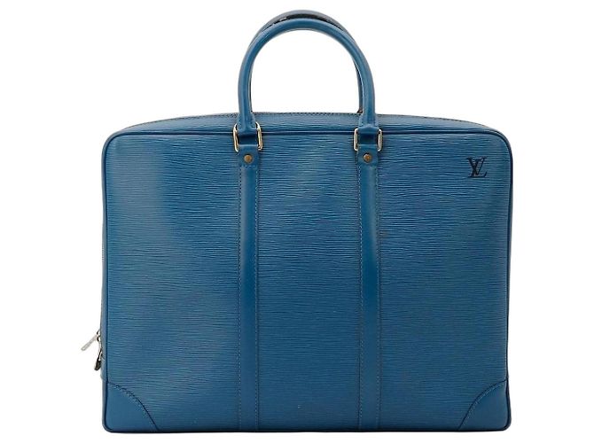 Louis Vuitton Mallette en cuir Epi Bleu