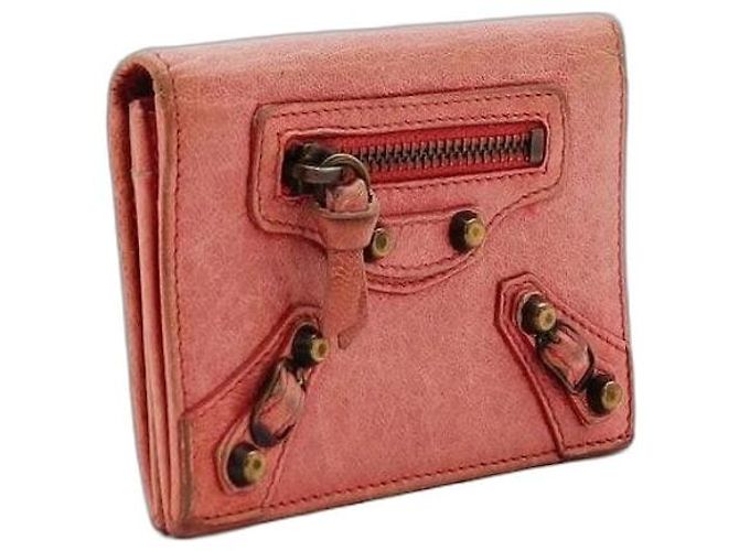 Balenciaga Cartera de cuero rosa