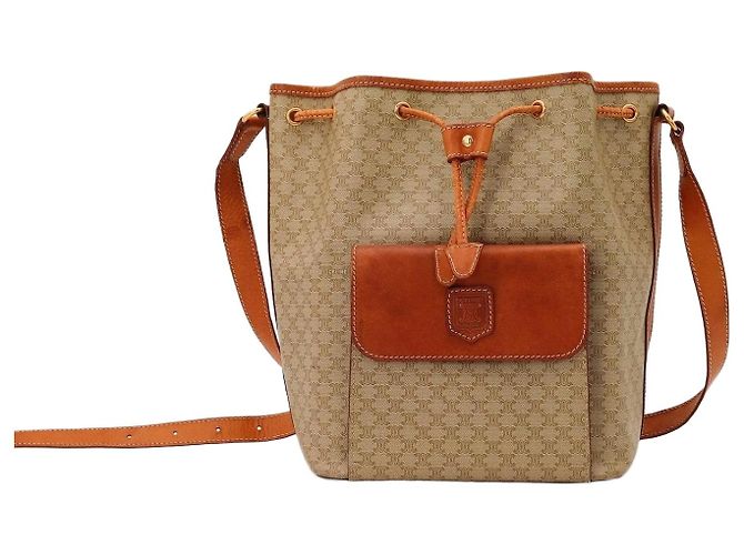 Céline Borsa a secchiello Celine Macadam Marrone Beige 