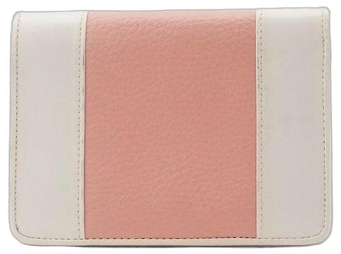 Autre Marque Elleme Cartera Compacta de Piel Blanca y Rosa Blanco