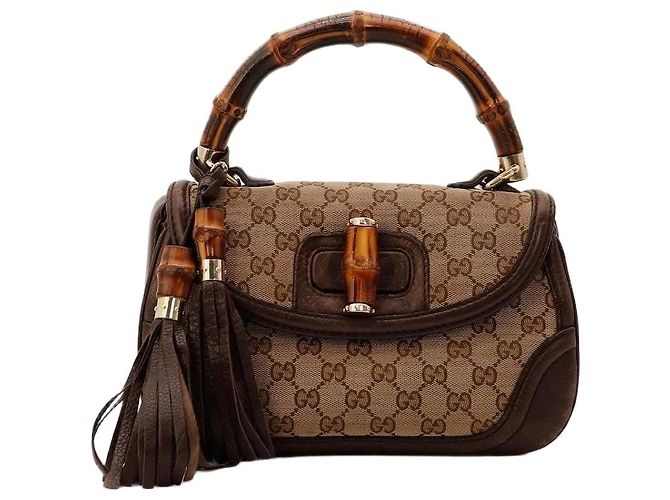 Gucci Bamboo Shopper Borsa Marrone