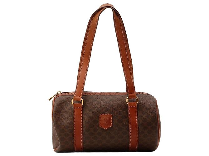 Céline Bolsa Boston Monogram Marrom Monograma