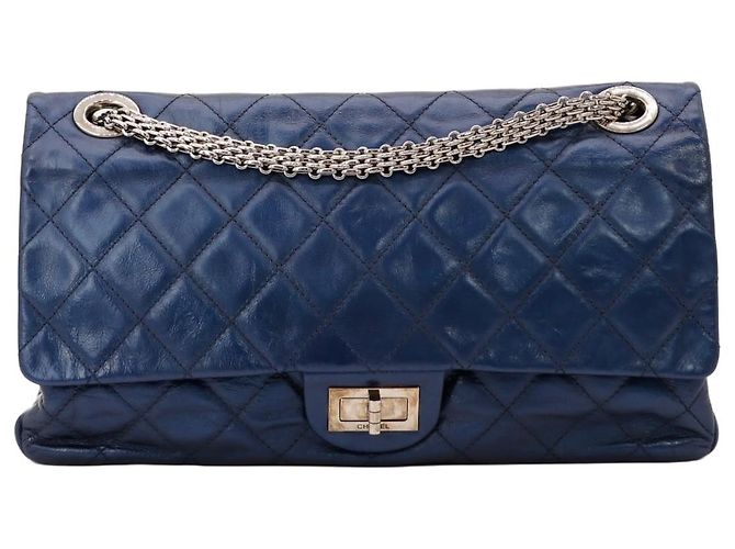 Chanel Classic Flap Medium Bag Navy Blue Lambskin