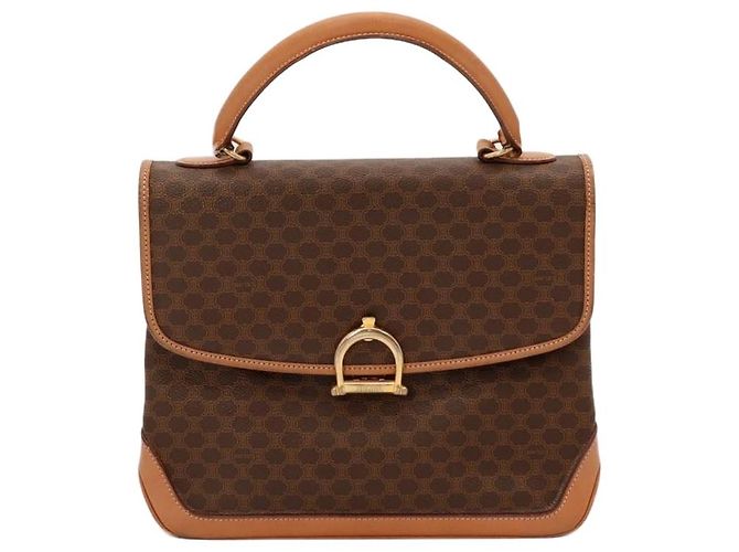 Céline Celine Bolsa Triomphe em canvas monograma Marrom