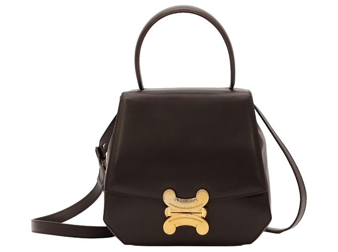Céline Bolsa Celine Triomphe em couro Marrom