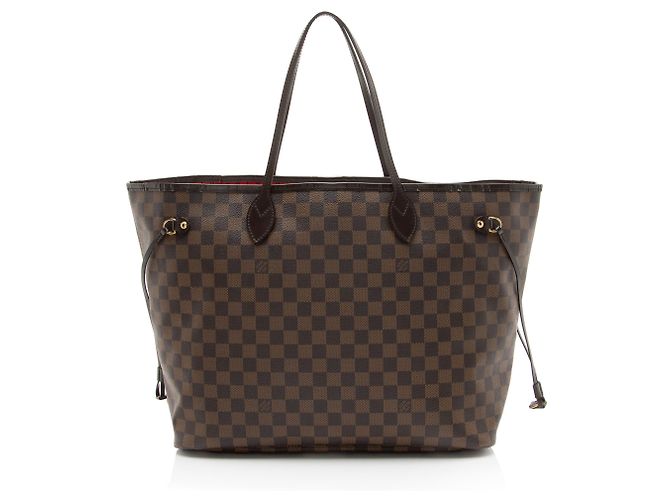 Louis Vuitton Damier Ebene Neverfull GM Tote Marrom