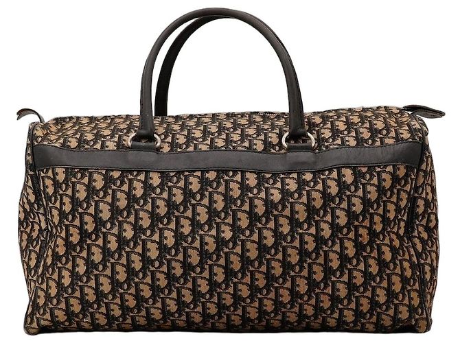 Christian Dior Bolsa Boston Monogram Marrom Preto