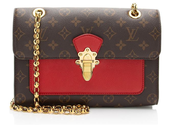 Borsa Victoire Chain in tela Monogram Louis Vuitton Marrone