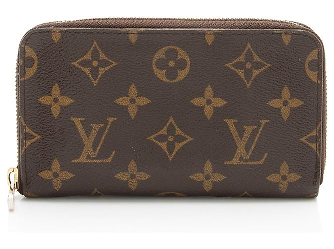 Portafoglio Compatto Zippy in Tela Monogram Louis Vuitton Marrone