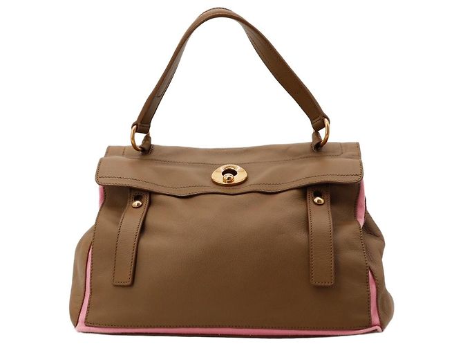 Yves Saint Laurent Muse Two Handtasche Braun Pink