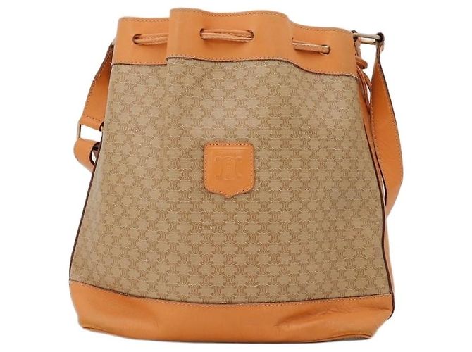 Céline Celine Borsa a secchiello Macadam Marrone Monogramma 