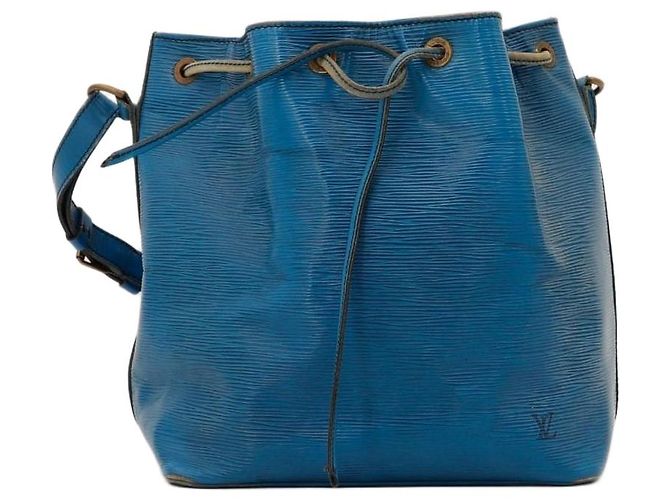 Louis Vuitton Bolsa Noe em Couro Epi Azul