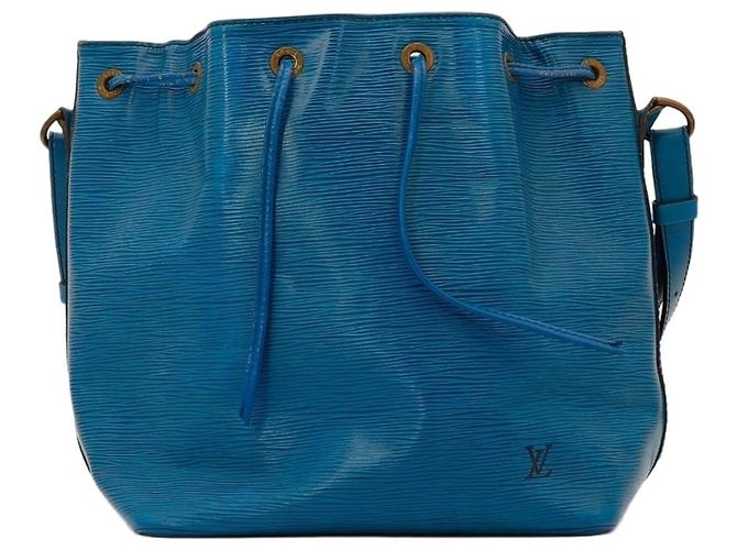 Louis Vuitton Bolsa Noe em couro Epi azul