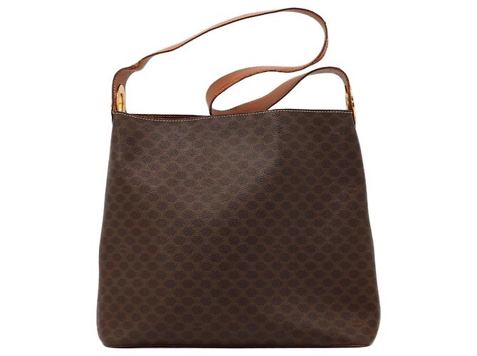 Céline Celine Bolsa de ombro Macadam Marrom