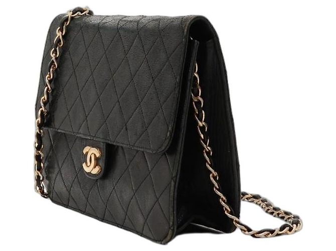 Borsa Chanel Classic Flap in pelle nera Nero