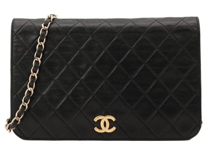 Borsa Chanel Classic Flap in pelle nera Nero