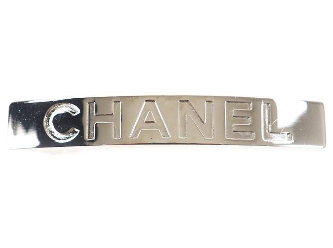 Timeless Barrette Logo Chanel Argento 