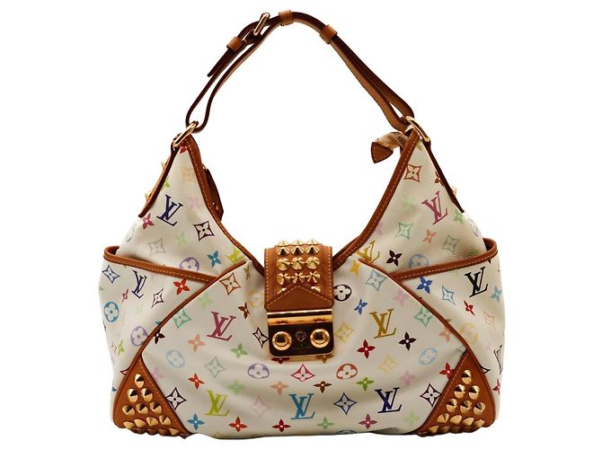 Louis Vuitton Monogram Multicolor Studded Hobo Bag White Multiple colors