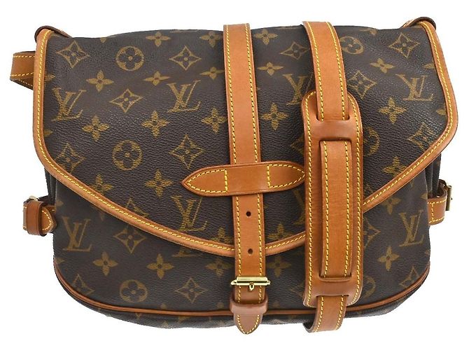 Louis Vuitton Saumur Monogram Canvas 30 Braun