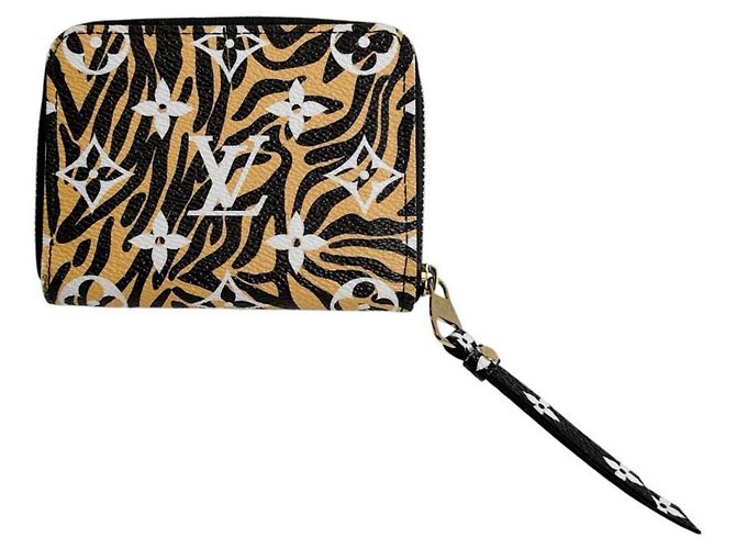 Portafoglio monete Zippy Louis Vuitton Nero Multicolore Giallo Monogramma