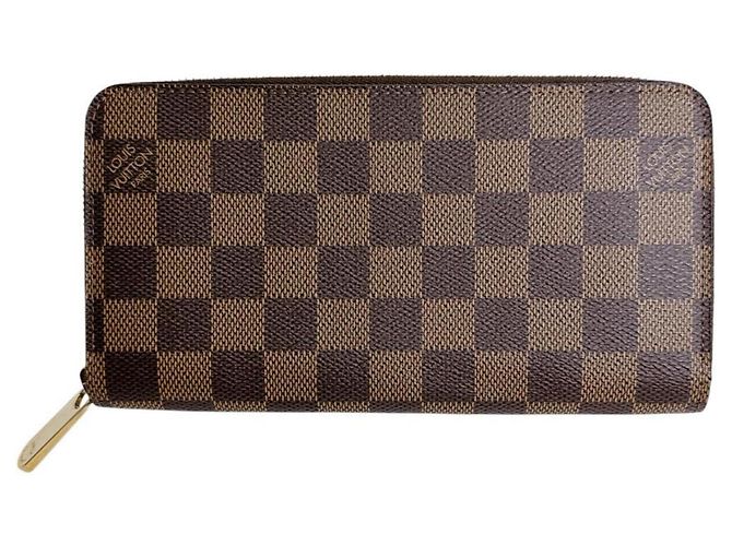 Louis Vuitton Zippy Wallet in Damier Canvas Brown Multiple colors Damier ebene