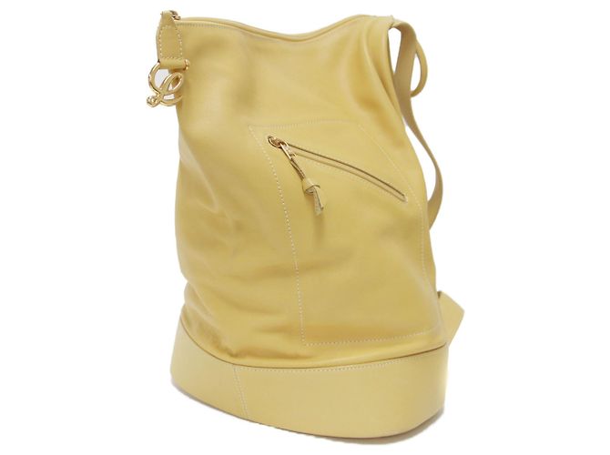Mochila Anton de piel Loewe Amarillo