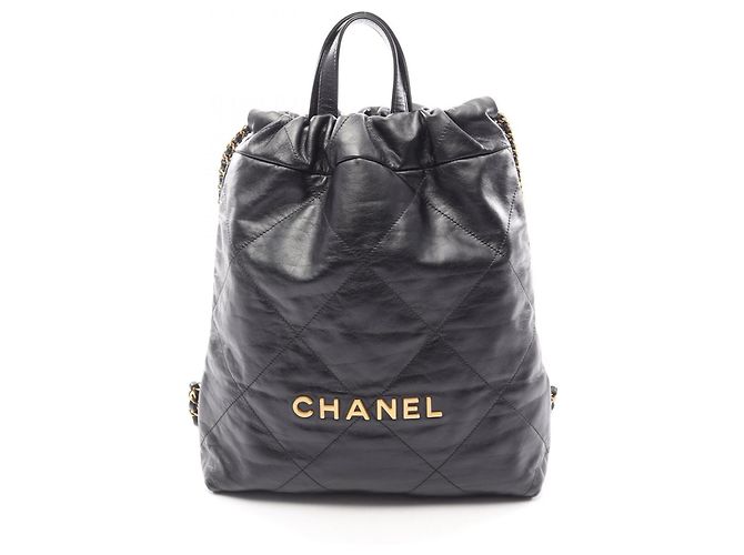 Timeless Chanel 22 Small Rucksack/Handtasche Schwarz