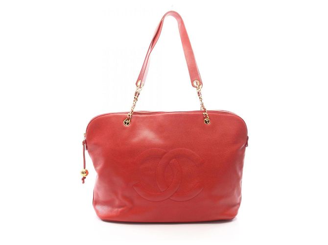 Chanel Large Coco Mark Tote Bag Rot