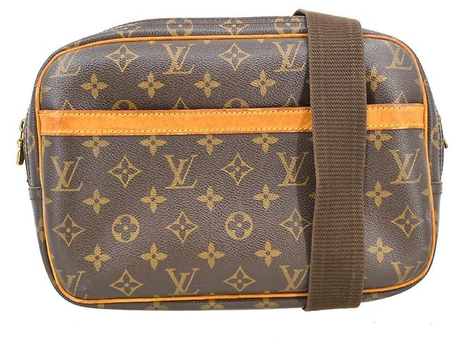 Bolsa Reporter Louis Vuitton Monogram Canvas PM Marrom