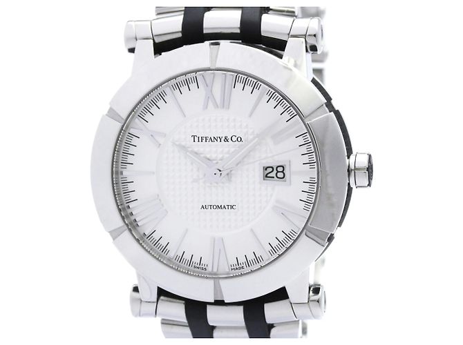 Tiffany & Co Relógio automático Tiffany Atlas em aço e borracha