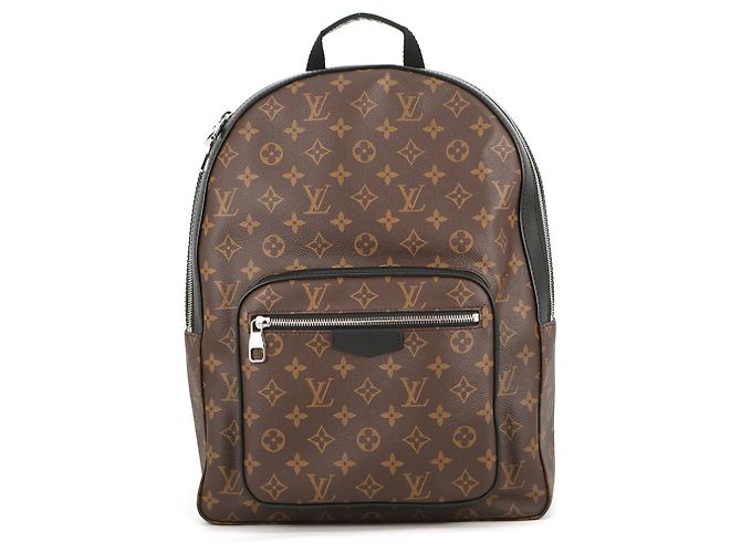 Louis Vuitton Monogram Macassar Josh Backpack M41530 Black Dark red