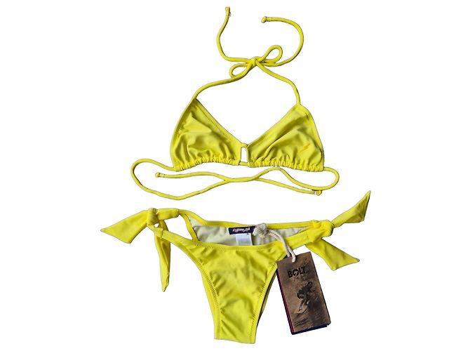 Autre Marque Bikini amarillo Lightning Bolt