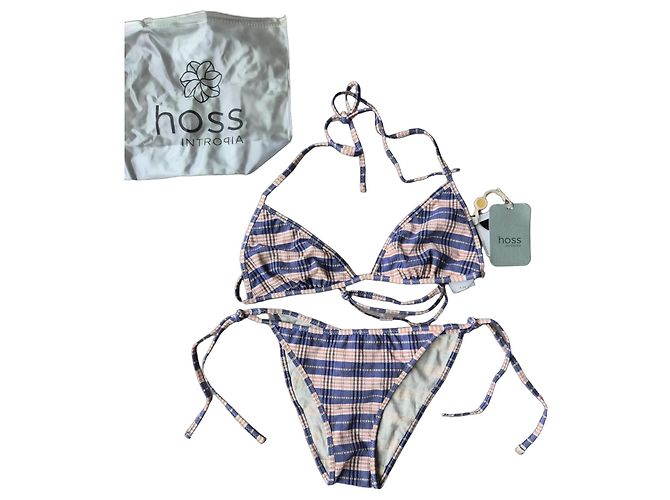Conjunto Bikini a Cuadros Hoss Intropia Rosa Blanco Azul