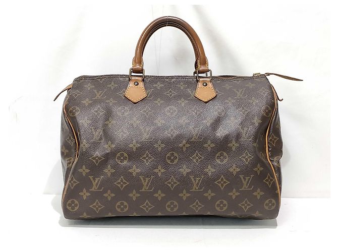 Sac à main Louis Vuitton Speedy Monogram Canvas 35 Marron