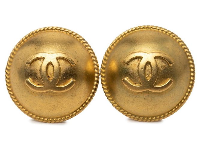 Timeless Orecchini tondi vintage Chanel Coco Mark D'oro