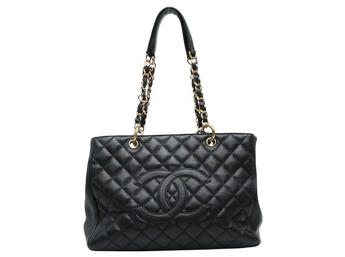 Timeless Borsa Tote Chanel Matelassé Coco Mark GST Chain Nero
