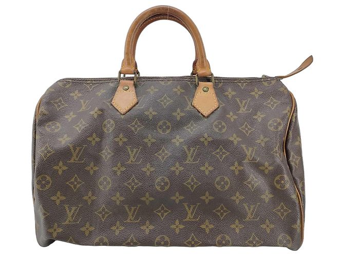 Sac à main Louis Vuitton Speedy Monogram Canvas 35 Marron
