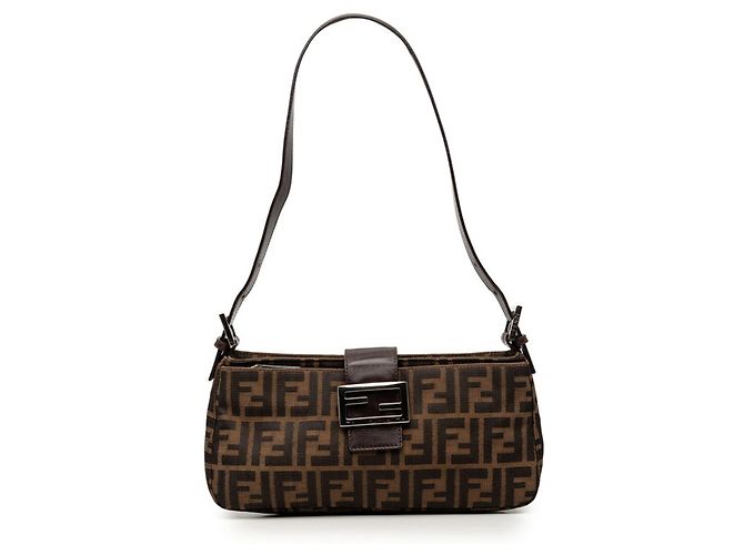 Borsa a secchiello Fendi Zucca Mamma Marrone