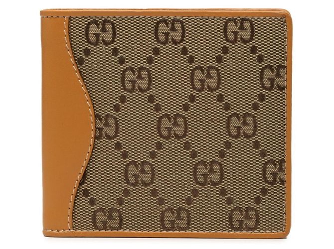 Gucci GG Canvas Bi-fold Wallet Brown