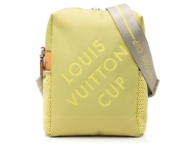 Borsa a tracolla Louis Vuitton Damier Geant Weatherly Giallo