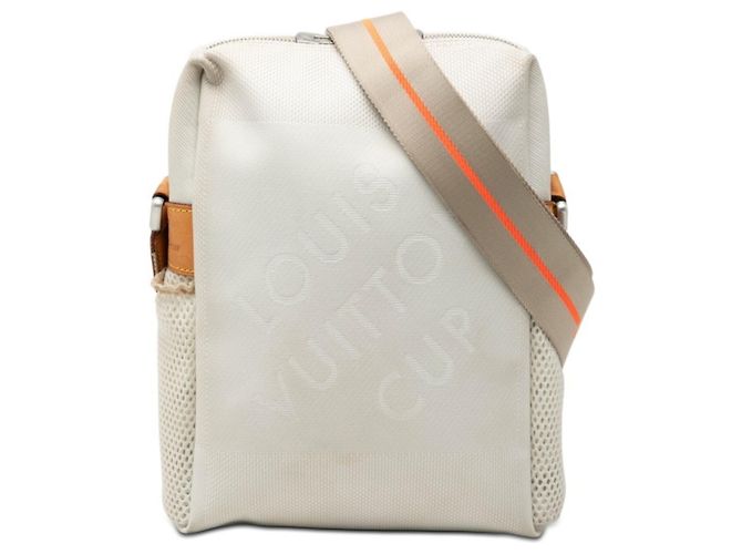 Bolsa Transversal Louis Vuitton Damier Geant Weatherly Branco