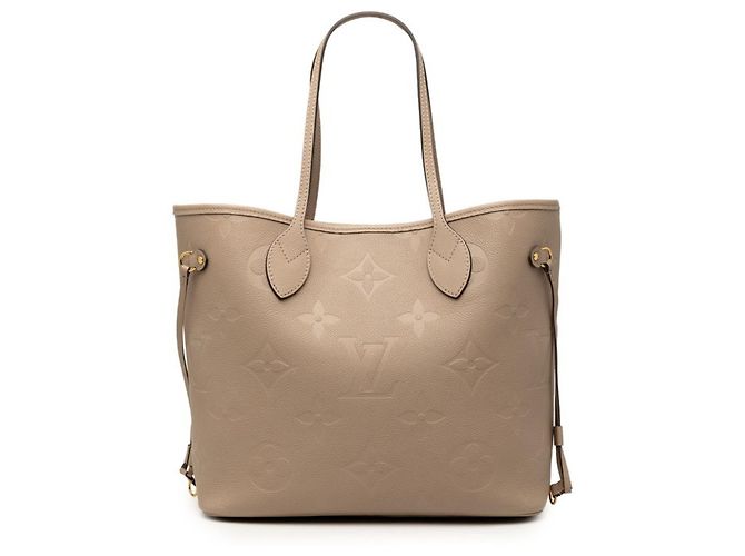 Borsa Tote Louis Vuitton Monogram Empreinte Neverfull MM Grigio